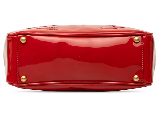 Borsa Tote Chanel Red Patent Triple CC Rosso - vista 3
