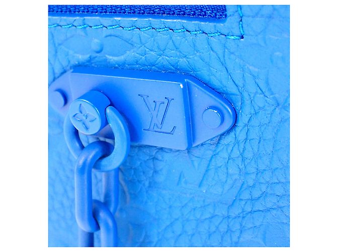 Louis Vuitton Blue Monogram Taurillon Pochette Volga Blau - Ansicht 10
