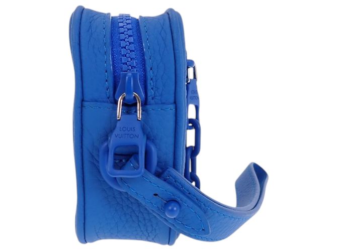 Louis Vuitton Blue Monogram Taurillon Pochette Volga Blau - Ansicht 13