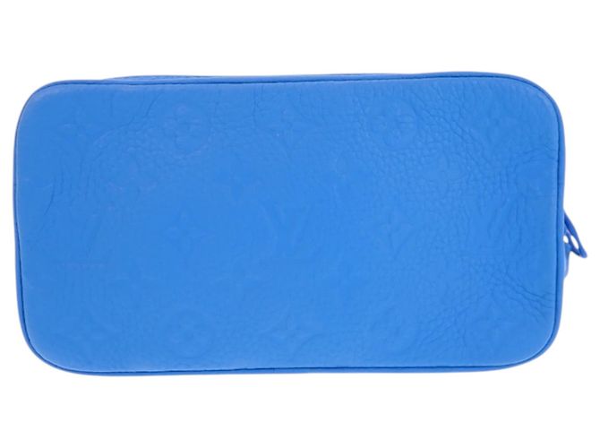 Louis Vuitton Blue Monogram Taurillon Pochette Volga Blau - Ansicht 2