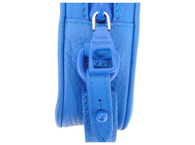 Louis Vuitton Blue Monogram Taurillon Pochette Volga Blau - Ansicht 9