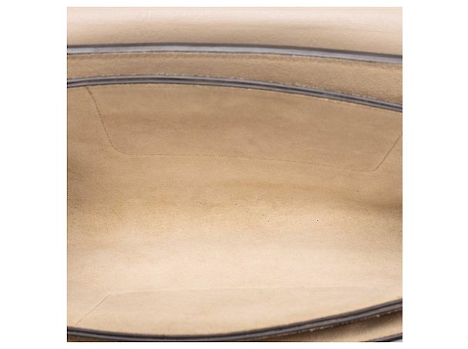 Borsa a tracolla Chloé Faye Small in camoscio e pelle di vitello marrone Taupe - vista 4