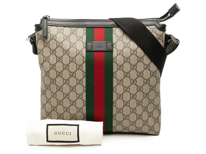 Borsa a tracolla Gucci Beige GG Supreme Web - vista 7