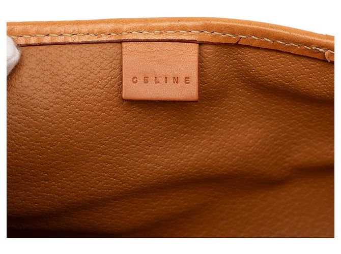 Céline Clutch Celine Brown Macadam Coated Canvas Marrone - vista 5