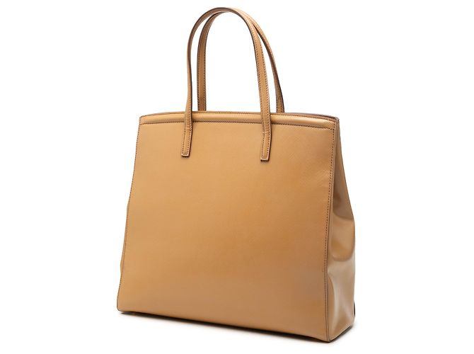 Borsa Prada Brown Saffiano Vernice Parabole Satchel Marrone Cammello - vista 2