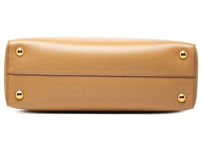 Borsa Prada Brown Saffiano Vernice Parabole Satchel Marrone Cammello - vista 3