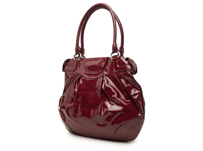 Salvatore Ferragamo Borsa Ferragamo Marisa Gancini in vernice rossa Rosso Bordò - vista 2