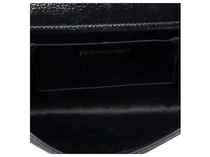 Autre Marque Pochette Saint Laurent Belle Du Jour en cuir verni noir - vue 4