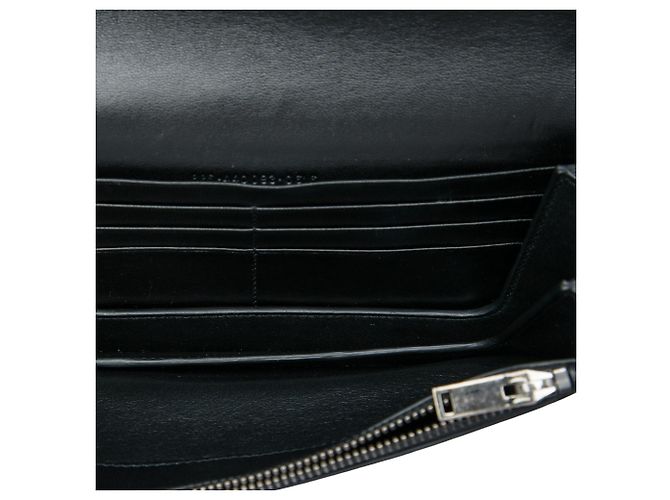 Autre Marque Portefeuille porté épaule Monogram Rider Saint Laurent en cuir embossé croc noir - vue 4