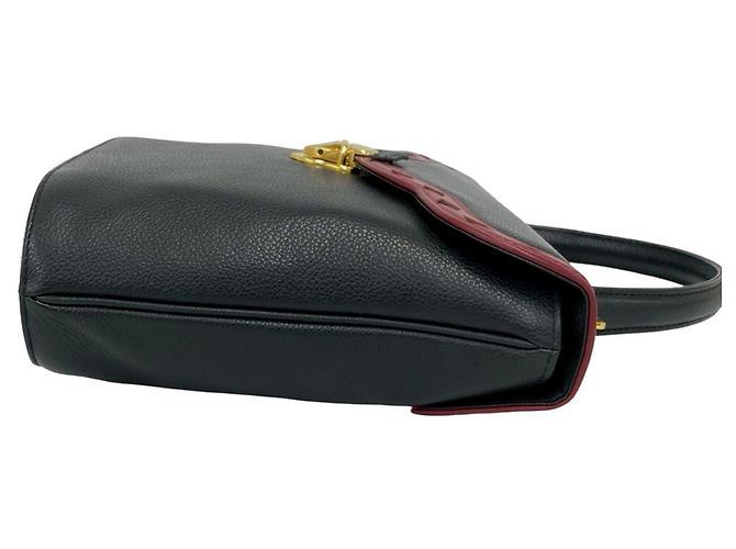 Autre Marque Borsa a mano Saint Laurent in pelle nera con traforazioni Diamond Cut Nero - vista 6