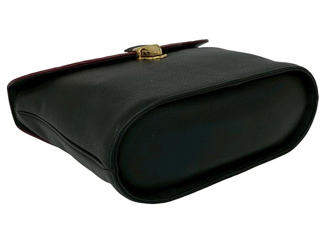 Autre Marque Borsa a mano Saint Laurent in pelle nera con traforazioni Diamond Cut Nero - vista 7