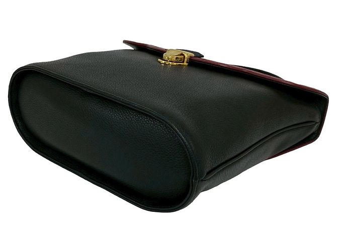 Autre Marque Borsa a mano Saint Laurent in pelle nera con traforazioni Diamond Cut Nero - vista 8