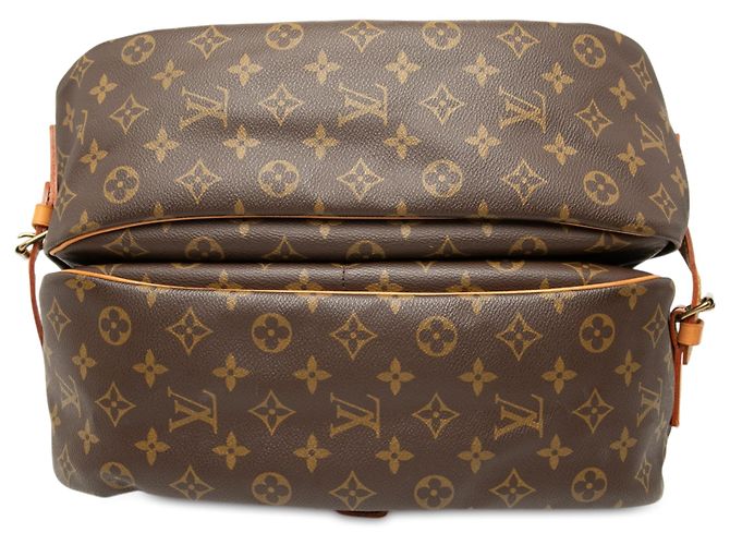 Louis Vuitton Brown Monogram Saumur 35 Castaño - vista 3