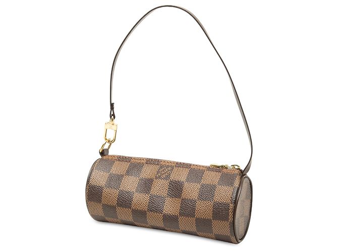 Louis Vuitton Brown Damier Ebene Papillon Pochette Marrone - vista 2