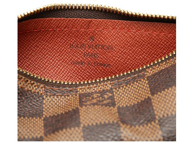 Louis Vuitton Brown Damier Ebene Papillon Pochette Marrone - vista 5
