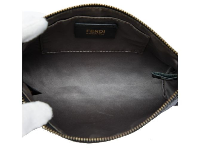 Pochette Fendi Spalmati con catena e borchie nera Nero - vista 4