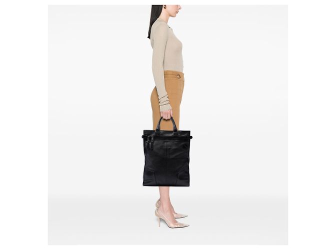Autre Marque Tote Verticale Dior in pelle nera Nero - vista 6