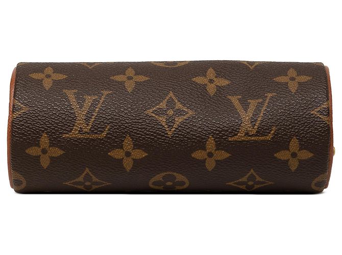 Louis Vuitton Brown Monogram Papillon Pochette Castaño - vista 3