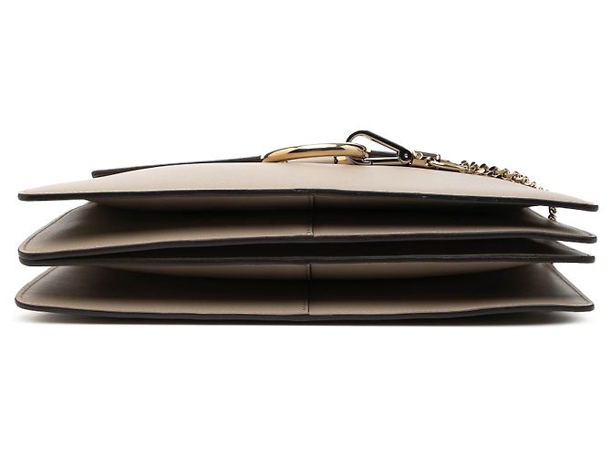 Chloé Faye Crossbody in vitello e camoscio marrone Medium Taupe - vista 3
