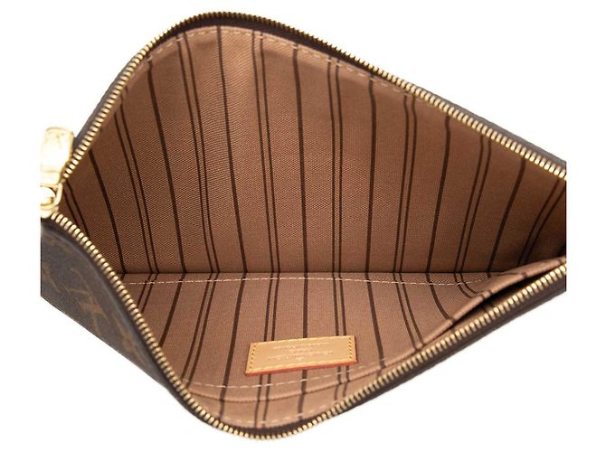 Louis Vuitton Brown Monogram Neverfull MM Pouch Braun - Ansicht 4