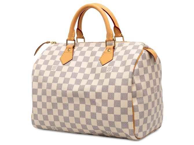 Louis Vuitton White Damier Azur Speedy 30 Weiß - Ansicht 2