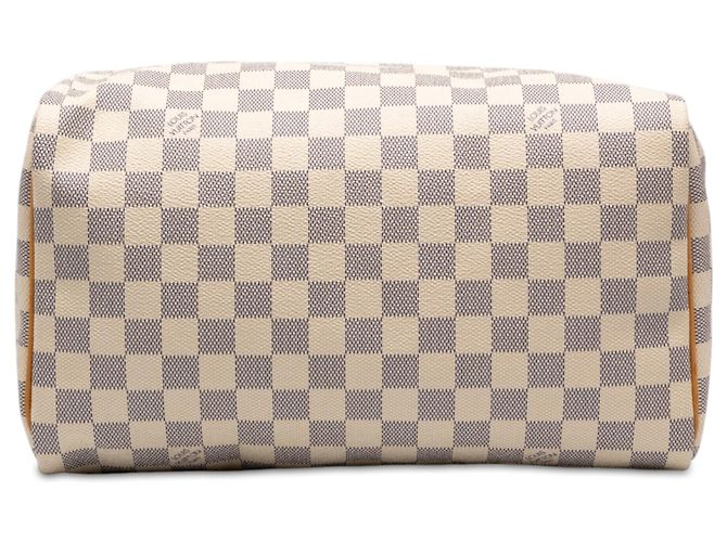 Louis Vuitton White Damier Azur Speedy 30 Weiß - Ansicht 3