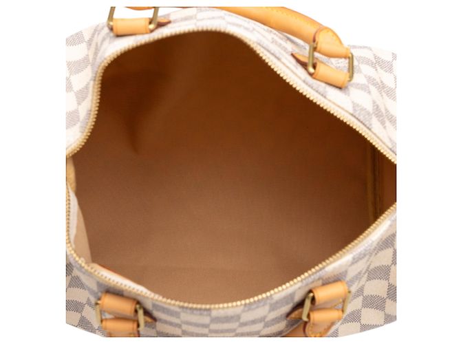 Louis Vuitton White Damier Azur Speedy 30 Weiß - Ansicht 4