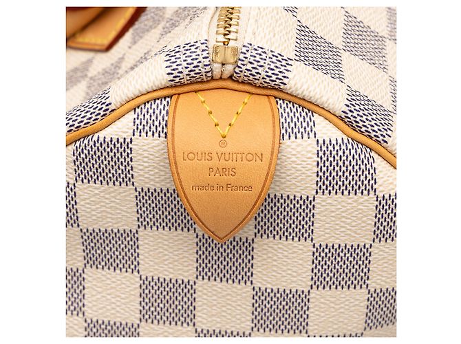 Louis Vuitton White Damier Azur Speedy 30 Weiß - Ansicht 5