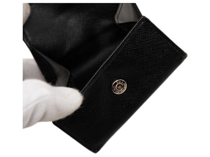 Monedero Prada de piel Saffiano negro - vista 6