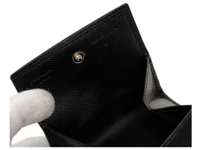 Monedero Prada de piel Saffiano negro - vista 7