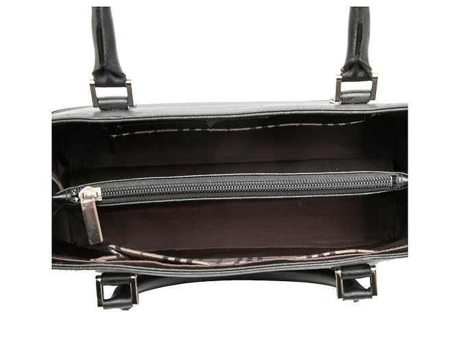 Borsa Tote Burberry in pelle nera Nero - vista 4
