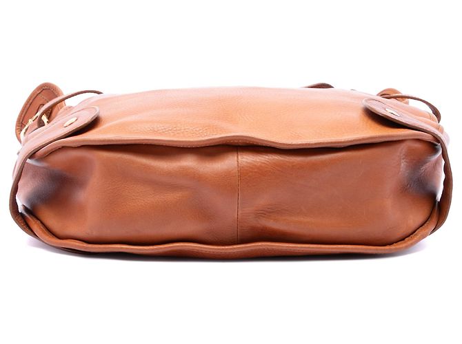 Burberry Tote aus braunem Narbenleder mit Turn-Lock-Verschluss - Ansicht 3