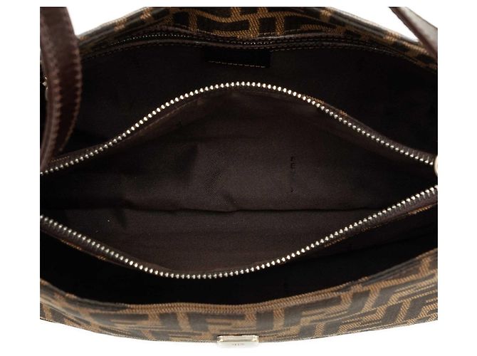 Fendi Brown Zucca Canvas Schultertasche Braun - Ansicht 4