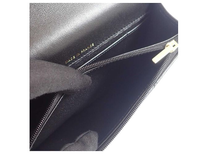 Portacellulare Chanel Black CC Quilted Lambskin con manico superiore e catena Nero - vista 8
