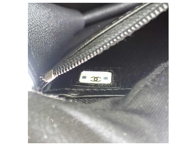 Portacellulare Chanel Black CC Quilted Lambskin con manico superiore e catena Nero - vista 9
