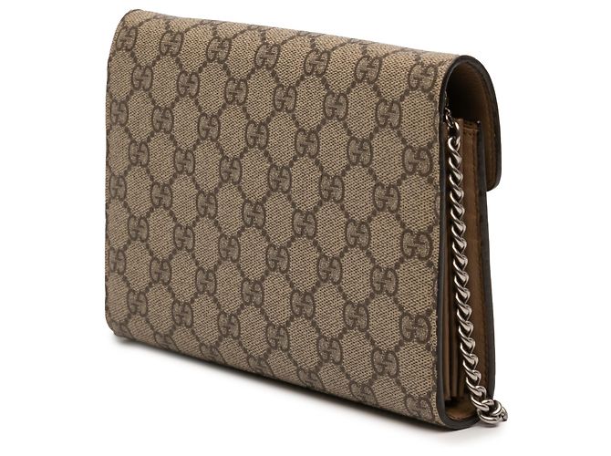 Portafoglio a catena Gucci Beige GG Supreme Dionysus - vista 2