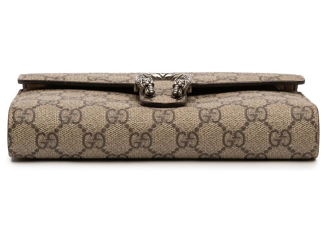 Portafoglio a catena Gucci Beige GG Supreme Dionysus - vista 3