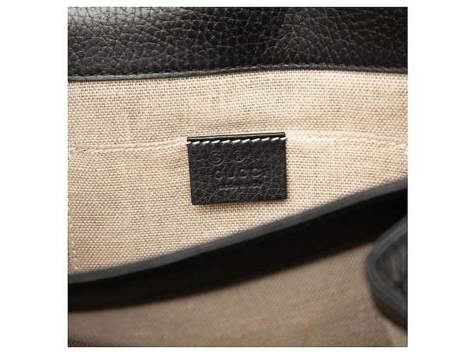 Gucci Borsa a tracolla Interlocking G in pelle di vitello Dollar Small nera Nero - vista 5