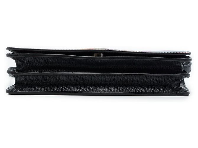 Portafoglio Prada Multi Saffiano con stampa rossetto e tracolla Multicolore - vista 3