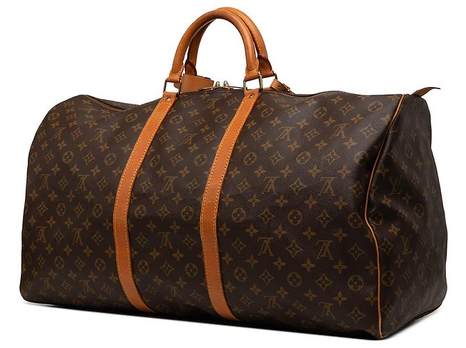 Louis Vuitton Brown Monogram Keepall 60 Marrom - vista 2