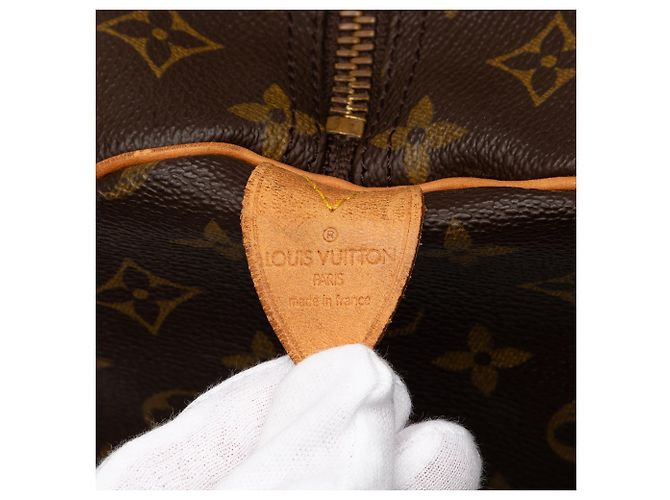 Louis Vuitton Brown Monogram Keepall 60 Marrom - vista 5