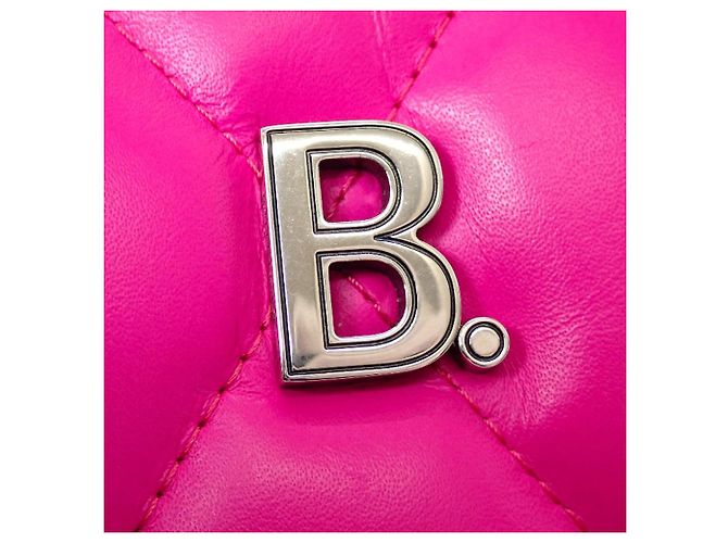 Borsa Balenciaga Pink Quilted Nappa Touch B Camera Bag XS Rosa - vista 8