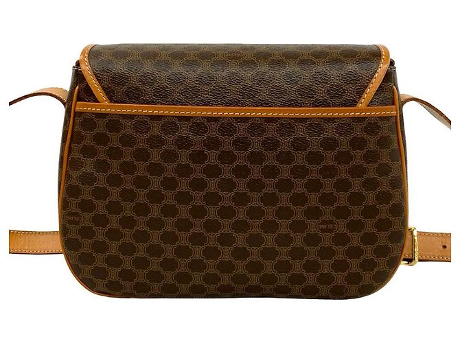 Céline Celine Brown Macadam Coated Canvas Crossbody Bag Braun - Ansicht 2
