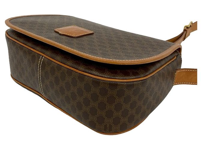 Céline Celine Brown Macadam Coated Canvas Crossbody Bag Braun - Ansicht 5