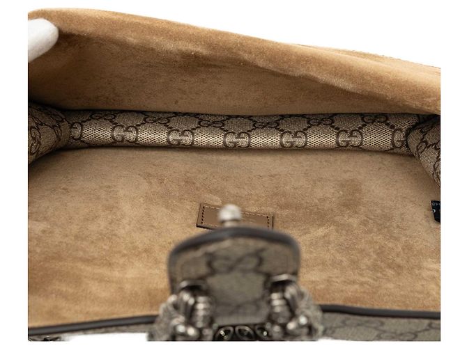 Gucci Borsa a Tracolla Dionysus Medium GG Supreme Beige - vista 4