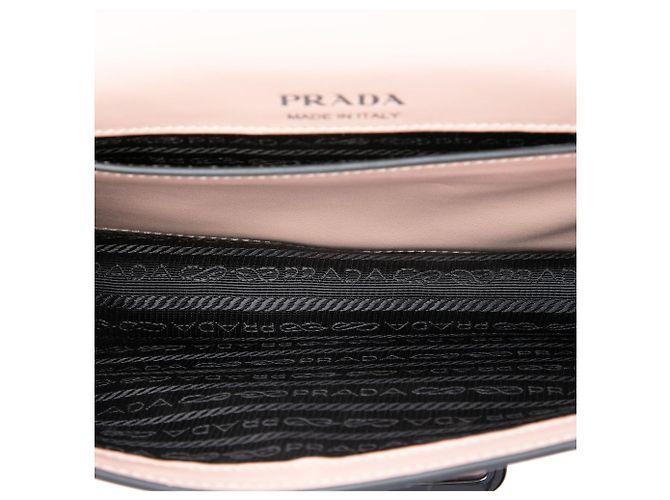 Prada Pink City Calf Plex Ribbon Crossbody Rosa - vista 4