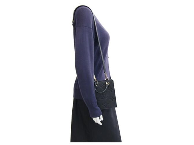 Louis Vuitton Monogram Empreinte Petite Sac Plat Handtasche Schwarz Monogramm - Ansicht 8