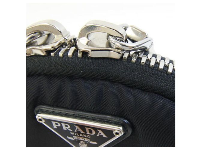 Prada Bicolor Pochette Schultertasche Schwarz Rot - Ansicht 5