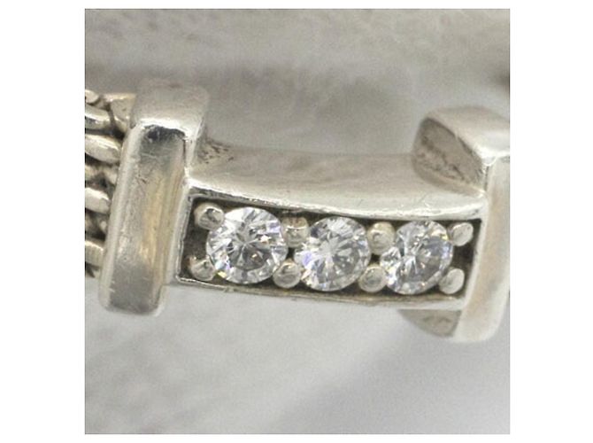 Autre Marque Anello Tiffany & Co. Somerset in argento sterling con 3 diamanti - vista 4
