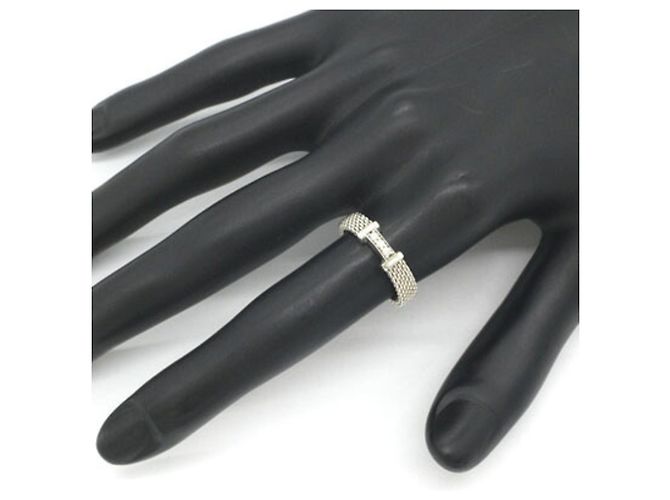 Autre Marque Anello Tiffany & Co. Somerset in argento sterling con 3 diamanti - vista 6